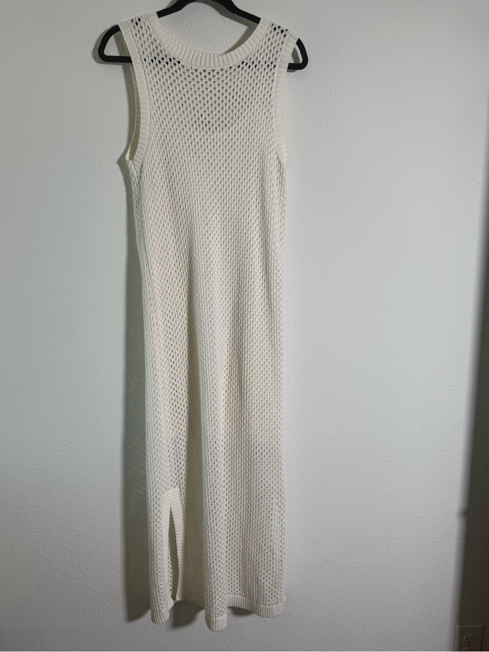 Barefoot Dreams Sunbleached Beach Dress Open Knit Crochet Sleeveless Coastal NWT